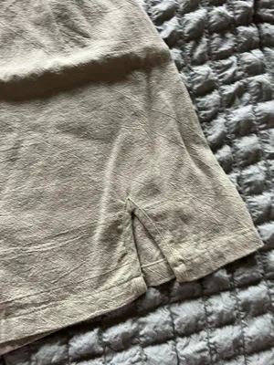 SHEIN khaki linen crop top and skirt set Size S #linen #summer thumbnail 4