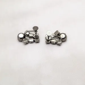 Vintage Screw On Earrings Stylish and Elegant Clear Gem Statement Drop Dangle thumbnail 4