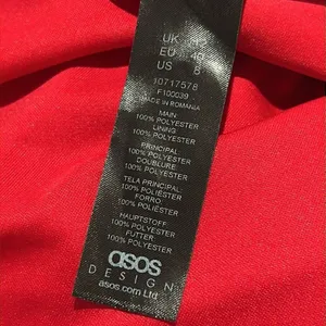 ASOS DESIGN satin one shoulder drape midi‎ dress in red womens size 8 C27 thumbnail 7