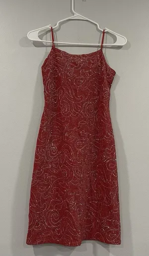 Jump Apparel Red Y2K Lurex Mini Dress 5/6 thumbnail 1