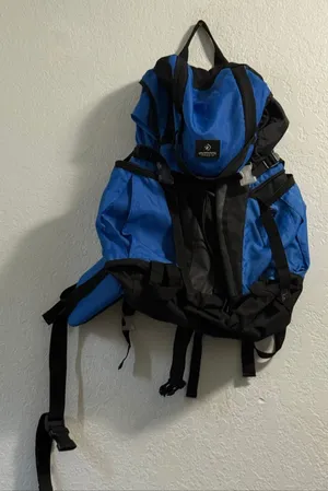 Outdoor Products Hiking Backpack Blue Black Daypack Camping Travel Trail Pack thumbnail 1