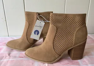 Taupe Ankle Boots, Size 8 Tan thumbnail 2