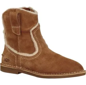 NWOT UGG Catica Chestnut Shearling Trim Suede Ankle Boots Size 8.5 EU 39.5 thumbnail 1