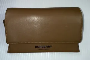 Burberry London England Tan‎ Brown With Black Letters Eye/Sun Glass Case thumbnail 1