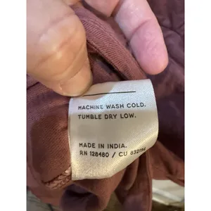 Pact organic cotton mauve tie-waist dress crew neckline Size Small Gorpcore thumbnail 6