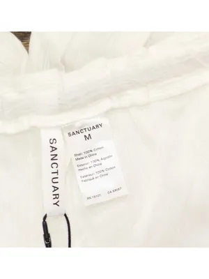NWT Sanctuary Womens Woven Cover Up Cotton Pants White M thumbnail 5