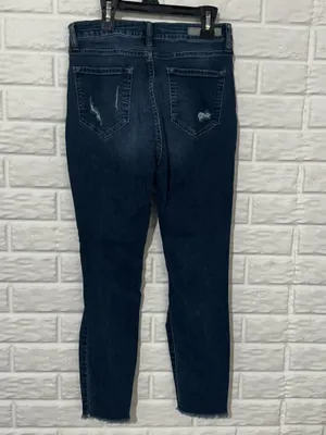 Cello Skinny Jeans Women’s 7 Distressed Raw Hem Medium Wash Denim thumbnail 3