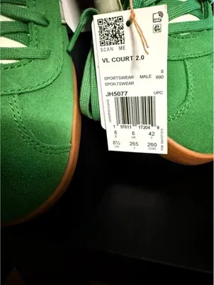 Adidas VL Court 2.0 Green Suede Gum Sole Sneakers Women’s 10 Men’s 9 NWT thumbnail 5