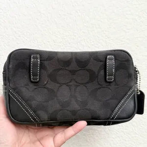 COACH Black Jacquard Canvas Fanny Pack Waist Belt Bag NO BELT thumbnail 5