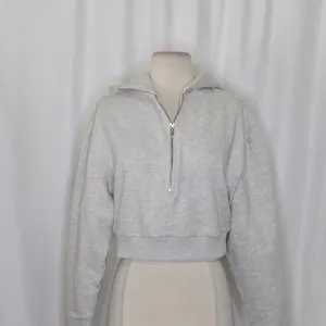 NWT!! WEWOREWHAT Half Zip Hoodie Heathered Gray Sweatshirt Hood Athleisure Small thumbnail 3