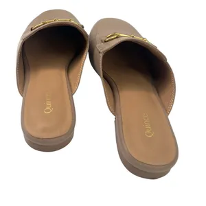 QUINCE | 5 | Italian Leather Horsebit Loafer Mule Nude Tan Luxury Buckle Flats thumbnail 5