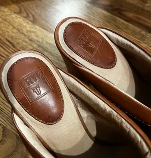 Frye Brown Leather Clogs thumbnail 2