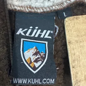 Kuhl Alfpaca Fleece Quarter Zip Pullover Brown Women Large Mock Neck Shearling thumbnail 2