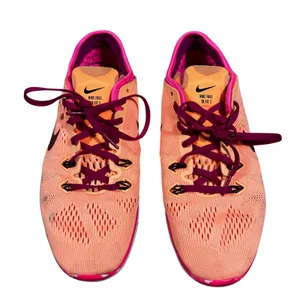 Nike Free TR Fit 5 Mesh Training Shoes Orange Pink 718932-800 Size 9 thumbnail 1