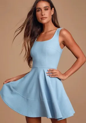 Lulus Dress Blue thumbnail 1