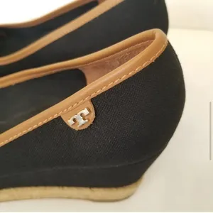 Tory Burch‎ Majorca Espadrilles Peep Toe Wedge- Size 8.5 thumbnail 9