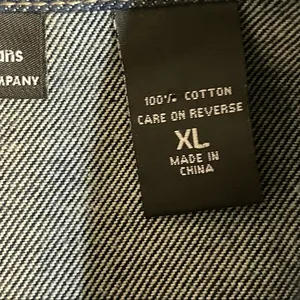 New York & Company Jean Jacket Blue Size XL thumbnail 10