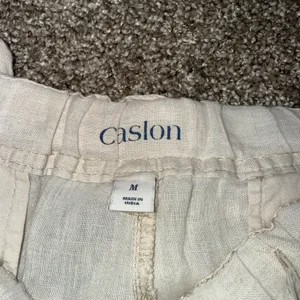 Caslon Linen Pants Womens Medium Beige Excellent Drawstring Elastic Waist Casual thumbnail 2