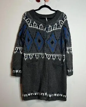 Free People Frosted Fair Isle cardigan sweater thumbnail 1