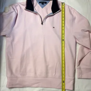 Preppy Tommy Hilfiger Light Pink 3/4 Zip-Up Women’s Sweatshirt NWOT thumbnail 5