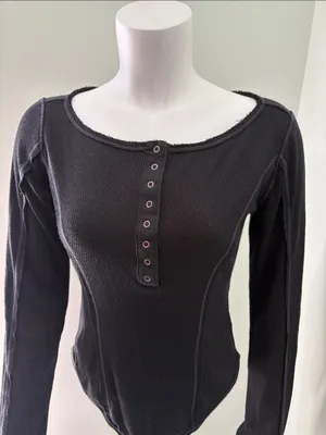Free People Sloan Bodysuit black size small thumbnail 7