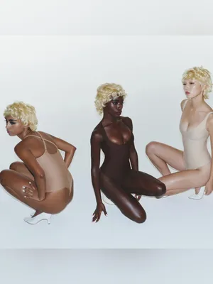SKIMS NWT Body Core Sculpt Plunge Thong Bodysuit Shapewear Sand Tan Beige Nude thumbnail 6
