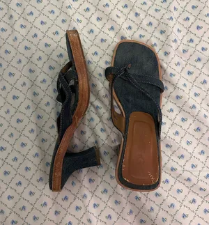 Vintage denim heels Blue Size 7 thumbnail 1