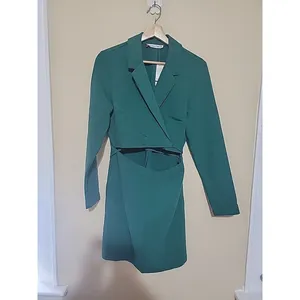 Abercrombie & Fitch Teal Mini Blazer Dress thumbnail 3