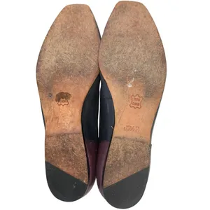 Enzo Angiolini Leather Loafers Flats Colorblock Square Toe Navy Burgundy‎ 5.5 thumbnail 12