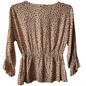 Savanna Jane Peplum Blouse Size Medium White thumbnail 2