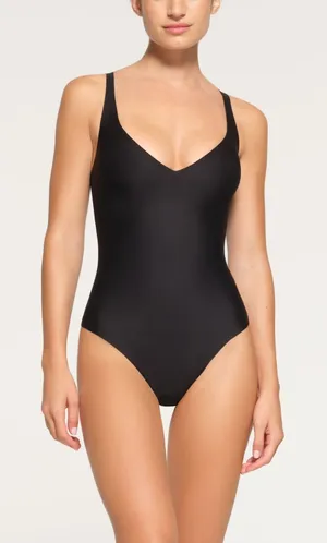 NWT Skims Body Unlined Plunge Bodysuit black Size S ( Sold Out) thumbnail 1