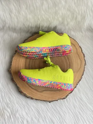 NOBULL Neon Yellow Sneakers with Multicolor Sole thumbnail 15