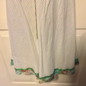 Vintage Free People white and green baby doll dress M thumbnail 13