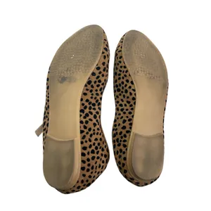 Isaac Mizrahi Brown Leopard Slip On Almond Toe Ballet Mary Jane Flats Shoes 7.5 thumbnail 4