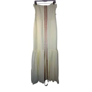 NWT - Meshki Olivette Strapless Chiffon Maxi Dress in Lemon Sherbert- Size M thumbnail 6