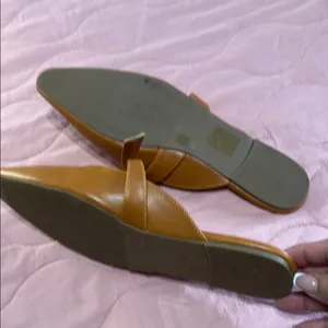 Shoes women . New ,Elegant Brown Mules with Pointed Toe and Low Heel thumbnail 8