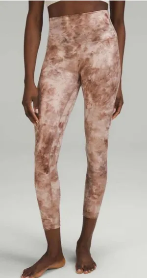 Lululemon Align High-Rise Pant 25" *Shine Sz‎ 10 Diamond Dye Misty NEW thumbnail 1