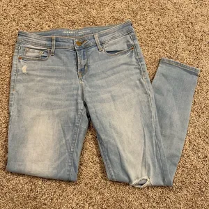 Old Navy rockstar midrise 6 petite skinny jeans thumbnail 1