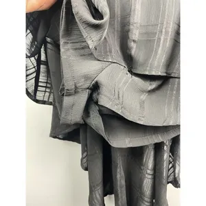 Selfie Leslie Black Jessa Hi-Low‎ Chiffon Flowy Summer Brunch Romper Size M thumbnail 5