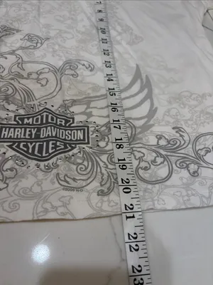 Harley Davidson white long sleeve shirt thumbnail 6