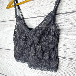 Moda International Sheer Gray Lace Bralette Size Small thumbnail 3