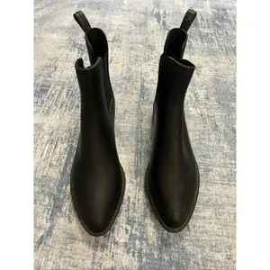 Jeffrey Campbell Havana Black Chelsea Pointed Toe Rain Boots Women's Size 8 thumbnail 3