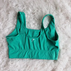 Gymshark Sweat Seamless Longline Sports Bra Emerald Green Size M B4A9L thumbnail 2