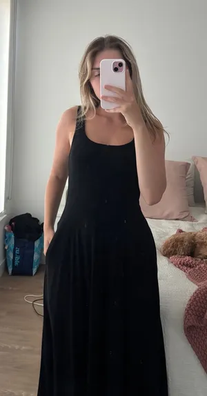 Black midi dress thumbnail 1