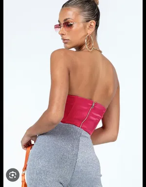 Princess Polly Pink  Strapless Top NWT thumbnail 6