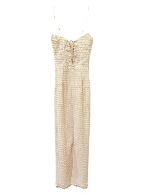 House of CB Elinor Cream Tea Frill Lace Corset Lace Up Style Midi Dress Size: XS thumbnail 7