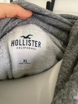 Hollister Men’s Hoodie Grey XL thumbnail 6