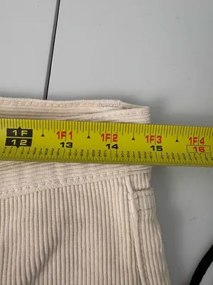 John Galt White Corduroy Straight Leg Jeans with‎ 5 Pockets Size Small Cream NWT thumbnail 10