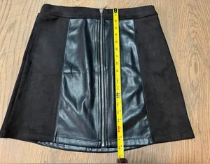 Marc New York Black Mini Skirt with Faux Leather Panels thumbnail 1