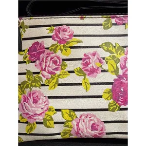 Luv Betsey by Betsey Johnson Floral Stripe Crossbody Wristlet Pink Roses Y2K thumbnail 4